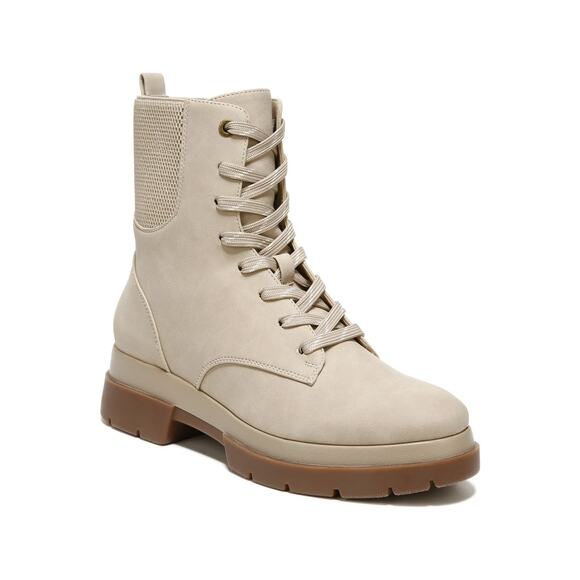 Soul Naturalizer Women's 8W Beige Ozzy Lug Sole Combat Boots Lace Up LB13-19 - Picture 1 of 8